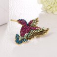 thumbnail image 3 of Broche de moda con pin de pájaro carpintero animal con joyería de cristal para mujer, 3 of 9