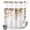 Brown White, variant on No Hook Shower Curtain, Orange Eucalyptus Leaves Shower Curtains for Bathroom with See Through Top Window, Weeping Spring Botanical Summer Waterproof & Washable Bath Curtain Stall 48"x72"