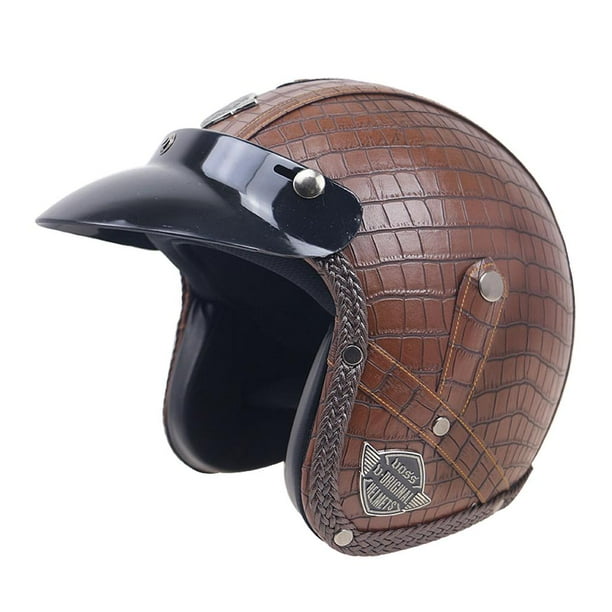 Cascos de moto 4 Open Chopper Bike Casco PU Cuero M Tipo 6 Sharpla Casco de la motocicleta Walmart en linea