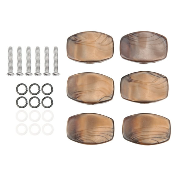 Guitar Buttons,6PCS Tuning Buttons Plastic Guitar Key Cap Guitar Plastic Button High-Precision Functionality