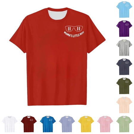 RMGVDSD Boys Short Sleeve T Shirts For Kids Graphic T-Shirts Breathable Lightweight Tee Tops School Casual Basic Tshirts 4-5 Years