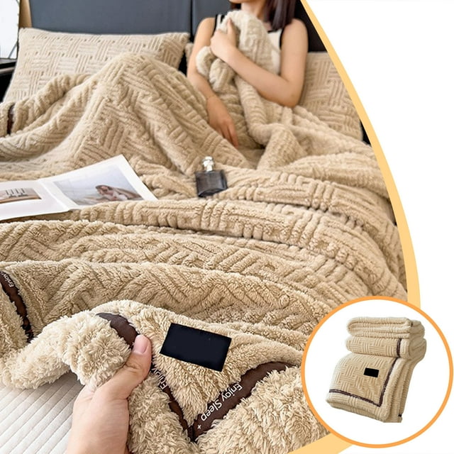 Manta de Vellón, Extra Gruesa, Peluche Suave, Confort Acogedor con Doble Capa, 200x150cm para Cama, Sofá, Siesta en la Oficina, Camping