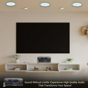 Home Theater Sound System Kit - 1000 Watts Bluetooth Amplifier w/ 2 QTY of 8 Framed Ceiling Speakers 300 W Each, 50 ft Speaker Wire & Remote Perfect for Home,Office, Restaurant, Bar by Technical Pro
