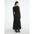 thumbnail image 2 of Scoop Women's and Women's Plus Glitter Ruffle Maxi Dress, Sizes XS-4X, 2 of 4