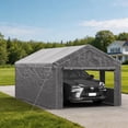 thumbnail image 2 of BaPiPro 12x20FT Heavy Duty Carport, Portable Outdoor Garage with Removable Sidewalls & All-Weather Metal Frame for Vehicle Parking, Gray, 2 of 8