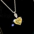 thumbnail image 3 of Fashion Heart Cut Cubic Zircon 925 Silver Necklace Pendant Anniversary Gift, 3 of 5