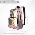 thumbnail image 7 of ZIATUBLES Clear Backpack 17 Inch, Heavy Duty Fabric & PVC Transparent Bookbag for Boys Girls, Donut Giraffe Sweet Treat Print See Through Backpack for School and Security, 7 of 7