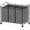 Dark Grey, variant on Heavy-Duty 3-Bag Laundry Sorter Cart, Chrome Metal Construction