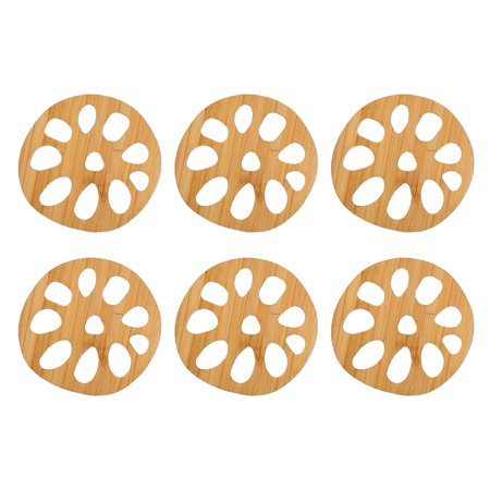 

ruhuadgb Table Mat Exquisite 6Pcs Creative Lotus Root Cup Pad Heat Insulation Convenient for Home