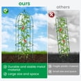 thumbnail image 6 of MOPHOTO XL Garden Trellis for Climbing Plants Outdoor, Tomato Cage Metal Obelisk Trellis Plant Trellis for Potted Plant, Flower Trellises Plant Cages Peony Cages Plant Support (Green, 3 Pack), 6 of 8