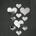 thumbnail image 3 of Coofit 20PCS Mirror Sticker Creative Heart Mirror Sheet Wall Sticker for Room Decor, 3 of 6