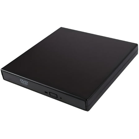 GJX External CD DVD Drive USB 2.0 Slim Portable External CD-RW Drive DVD-RW Burner Writer Player For Laptop Notebook PC Desktop Computer