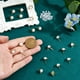thumbnail image 3 of 20 piezas de accesorios para aretes de perla, aretes de latón chapados en oro de 18 quilates, aretes de perla de imitación de plástico, aretes de media caña con 40 tuercas de plástico para aretes., 3 of 7