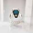 thumbnail image 4 of Oyster Copper Turquoise Ring, Natural Turquoise Ring, December Birthstone, Hammered Womens Ring, Coffin Ring, 925 Sterling Silver, Christmas, Handmade, Statement Jewelry, Coffin Shape Gemstone Ring, 4 of 6