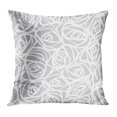 thumbnail image 1 of BOSDECO Gray Pattern Geometric Abstract Flower Shape Floral Pillow Case Pillow Cover 16x16 inch, 1 of 1