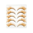 thumbnail image 1 of Unique Bargains 5 Pair Cat's Eye False Eyelashes for Makeup Orange Yellow, 1 of 4