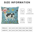 thumbnail image 5 of Throw Pillow Cover Cartoon Cows in Various Positions Flowers Home Decor Pillowcase for Sofa, 5 of 5