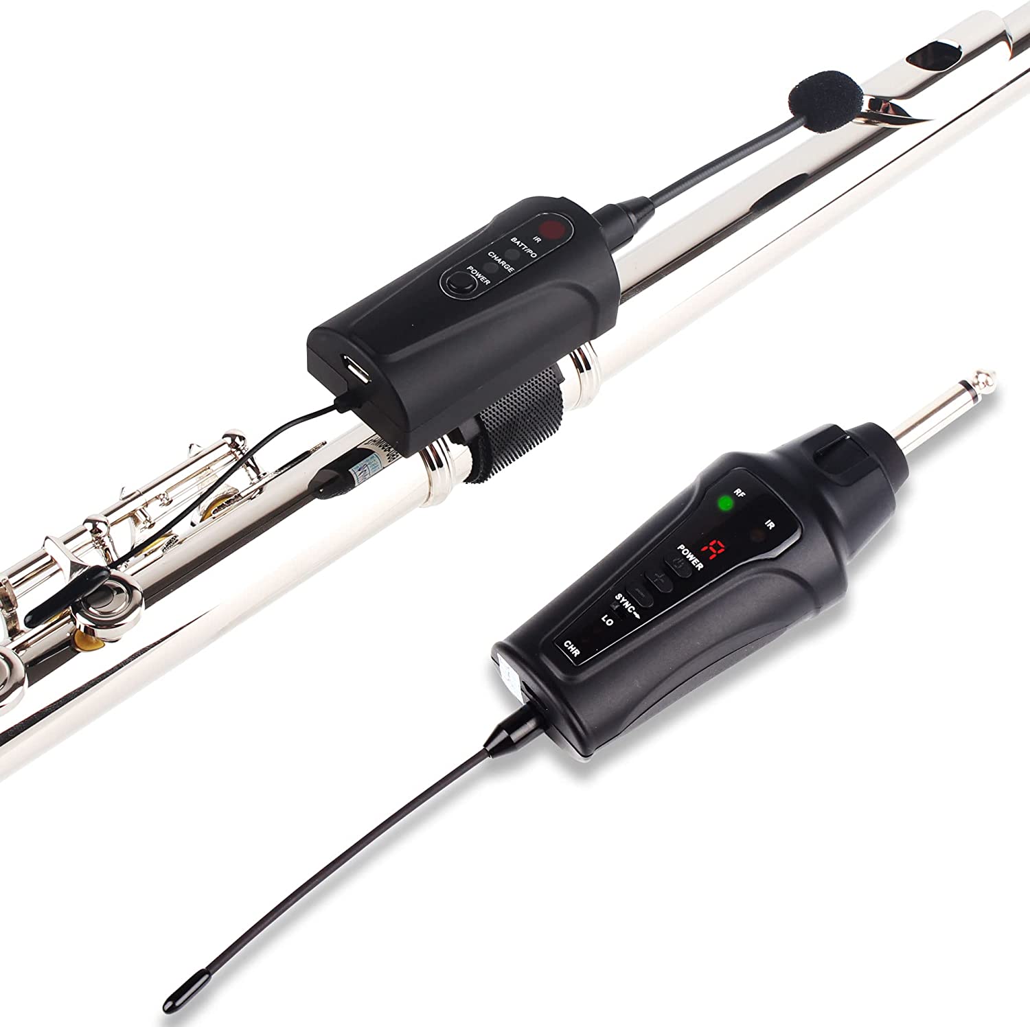 BM DT5 Flute Microphone Instrument UHF Wireless Mic MicroGooseneck