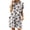 Black Flower, variant on EASYBRAUS Women Loose A Line Midi Dress Short Sleeve Pocket Casual Summer Dress