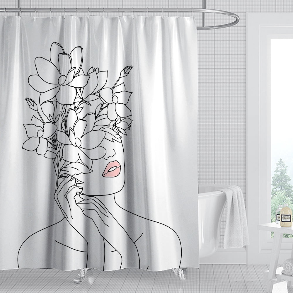 Quality Nautical Tropical Fish Polyester Weighted Hem 180x180cm Shower Curtain 