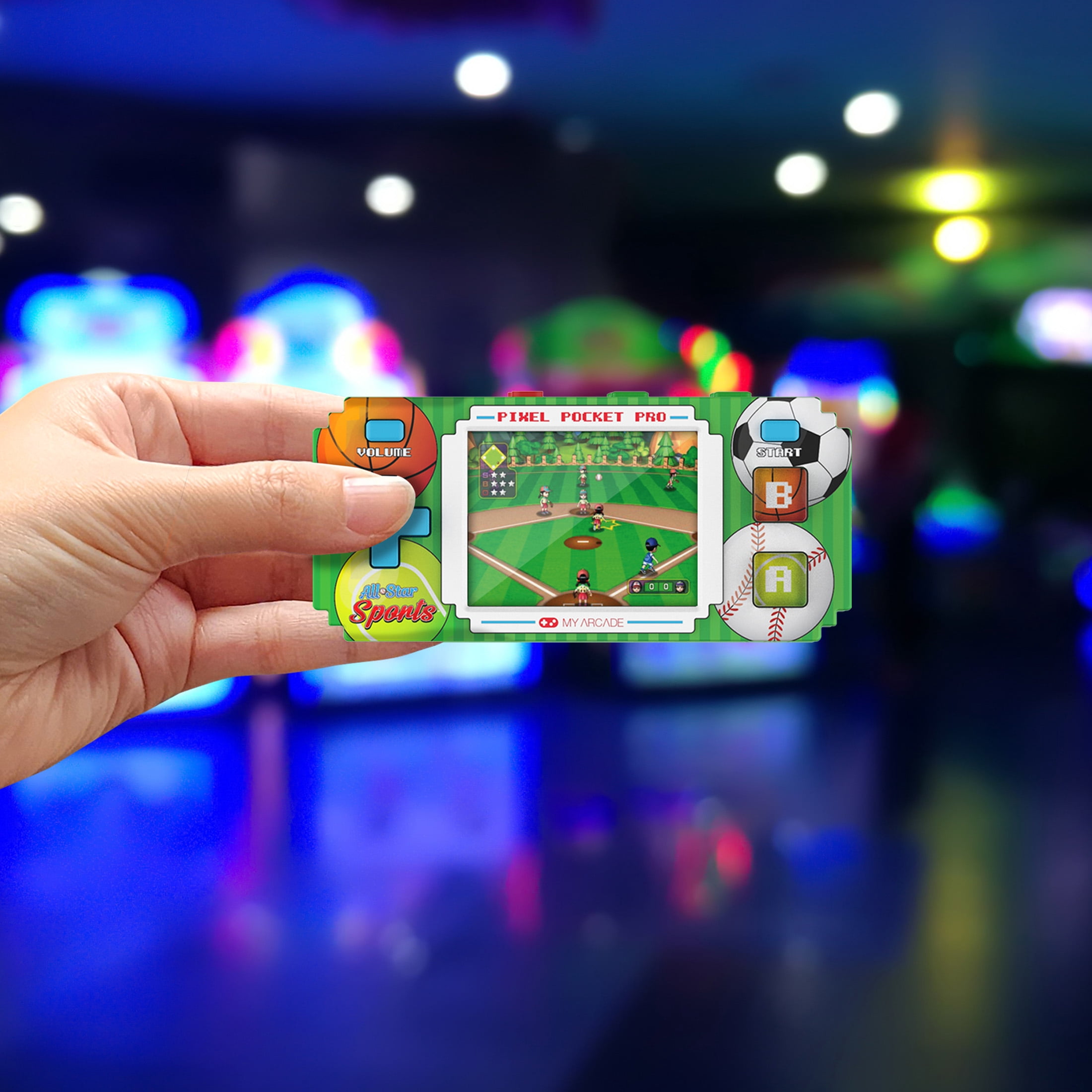 My Arcade - DGUN-3944 All-Star Sports Pixel Pocket Pro Portable Handheld Gaming System