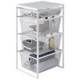 Shop Mainstays 30" 4Drawer Organizer, White Metal Wire Mesh Great