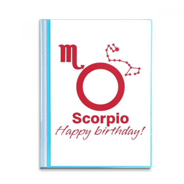 Constellation Fate Birthday Celebration Scorpio Book Sheet Protectors Portfolio Binder Folder