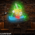 thumbnail image 3 of Glowneon Boba Tea Skiing Led Wall Art, Bubble Milk Tea Shop Neon Sign, 3 of 5