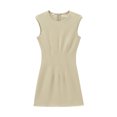 thumbnail image 3 of HH TRAF Vestido corto femenino de estilo urbano, elegante, sexy, con cremallera, sin mangas, cuello redondo, liso, versátil y nuevo, 3 of 5