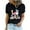 Black, variant on Fesfesfes Loose Fitting Tops for Women's Round Neck Printed T-shirt Fashion And Comfortable Top Short Sleeved Round Neck Shirts Women 2XL(US:12)