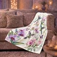 thumbnail image 6 of Hummingbird Garden Flowers And Wings Dreamy Botanical Style Bird Lovers Blooming Garden Bird Motif Warm Flannel Blanket, Mother's Day Gift for Sunroom and Bedroom Home Decor, 6 of 9