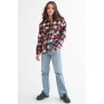 thumbnail image 3 of Ragstock Black & Pink Plaid Oversized Shacket, 3 of 4