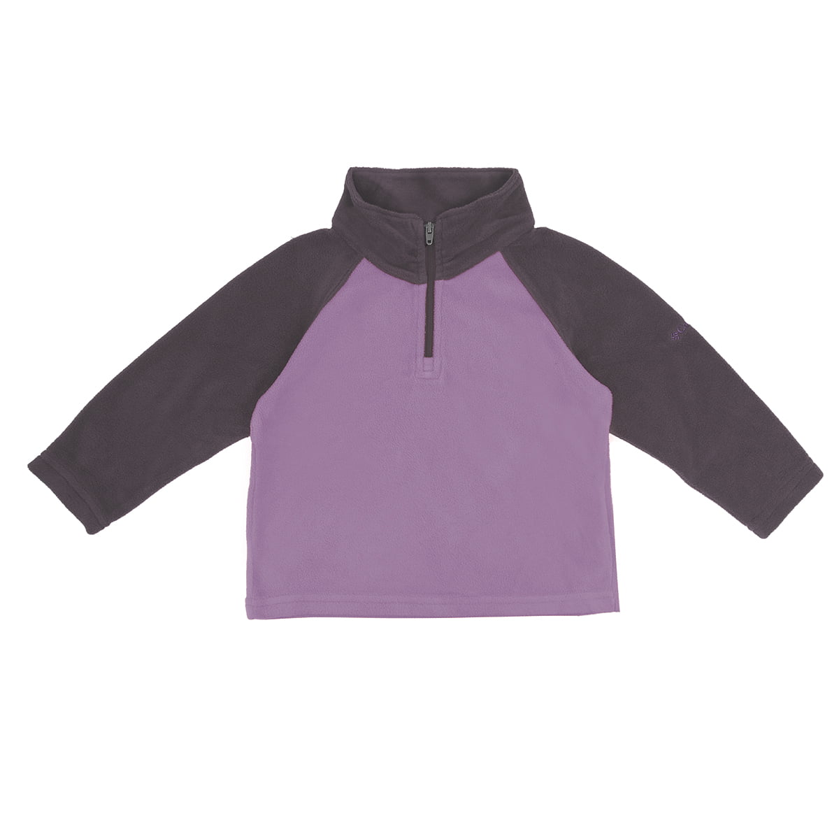 Columbia Girl's Glacial II 1/2 Zip Fleece Pullover Black/Purple XXS 4/5 