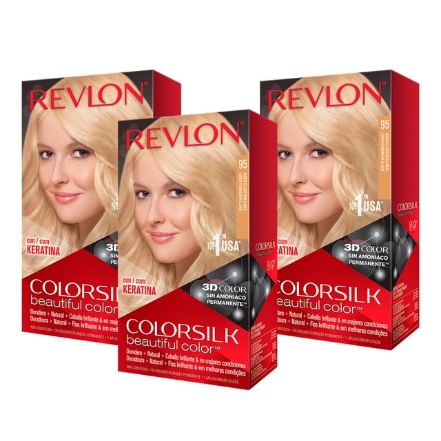 Tinte para cabello Revlon Colorsilk beautiful color 95 rubio claro brillante 1 pza