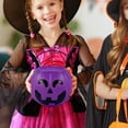 thumbnail image 5 of Mini Halloween Pumpkin Bucket 4 Pack, Plastic Trick or Treat Candy Holder with Handle, Orange Green Pink Witches Cauldron Kettle for Holiday Party Decorations and Supply, 5 of 9