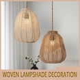 thumbnail image 2 of Cotton Rope Woven Lamp Shade Macrame Lampshade, Hand-woven Vintage Pendant Lamp Shades  for Ceiling Pendant and Floor Lamps Indoor Decor, 2 of 7