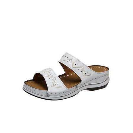 

UKAP Women s Beach Sandals Comfortable Flip Flops for Summer Casual Wedge Sandals Shoes Size 5-10