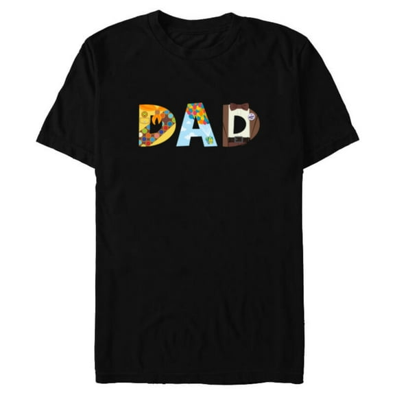 Disney and Pixar’s Up Dad Father’s Day Birthday Father - Short Sleeve Blended T-Shirt for Adults - Customized-Black
