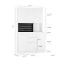 thumbnail image 6 of 74" Freestanding Kitchen Cabinet - Modern Buffet Cupboard With Charging And Storage Pantry Sideboard Ports, Cabinet, White Drawer For Home, 6 of 6
