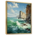 thumbnail image 2 of Designart "Etretats Majestic Cliffs II" Coastal Floater Framed Canvas Wall Art, 2 of 7