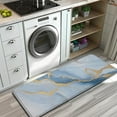 thumbnail image 3 of Blue Marble Gold Wave Pattern Kitchen Rug Mat,Kitchen Runner Rugs Non Skid Washable,Decorative Kitchen Floor Mats for Kitchen,Sink,Laundry,17"x47.2", 3 of 7