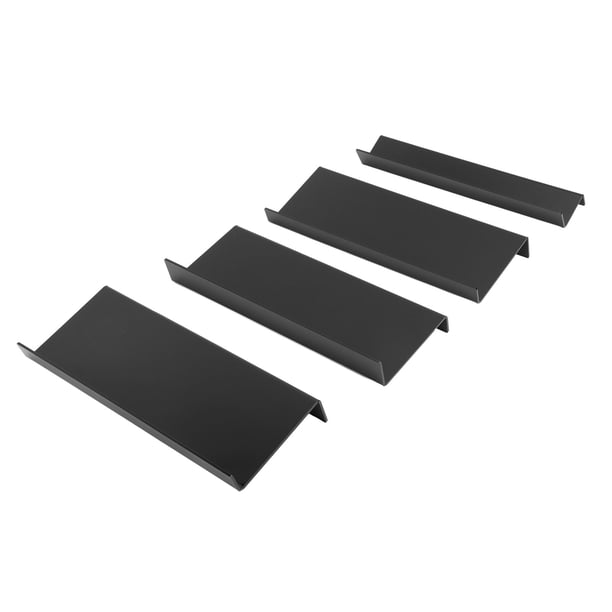Organizador de especias de 4 niveles, ajustable, de gran capacidad, fácil de instalar, para armario de cocina, color negro