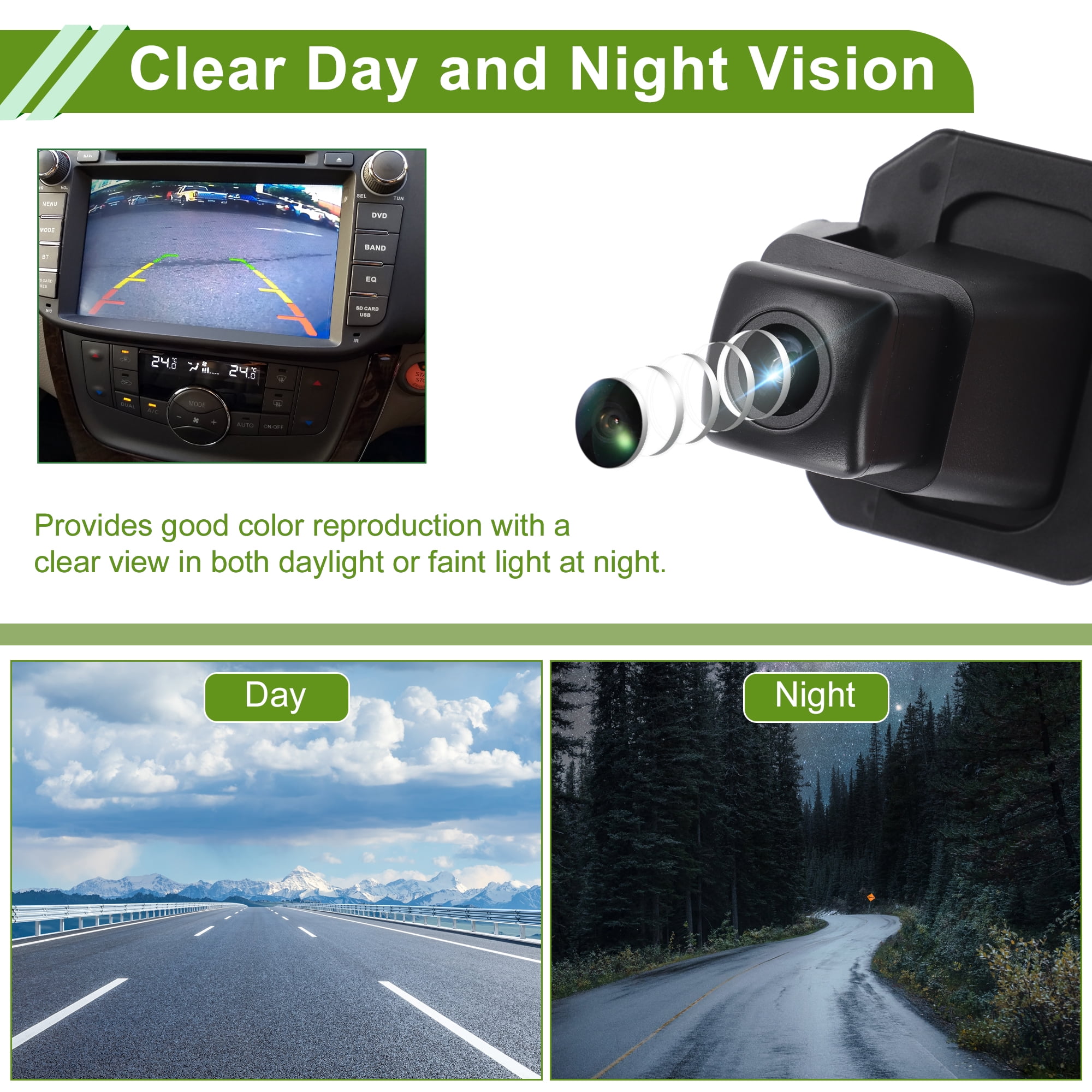 Unique Bargains Rear View Camera for Honda CR-V 2014-2016 License Plate Park Assist
