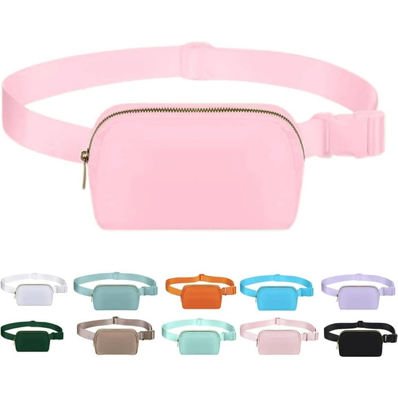 czcpp-Crossbody Bag for Women with Adjustable StrapBelt Bag for Woman Fanny Pack Lulu Dupes, Waterproof Cross Body Bag for Workout Hiking Running Travel (Pink)