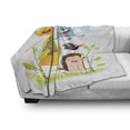 thumbnail image 3 of Animal Soft Flannel Fleece Blanket, Fox Hedgehog Crow and Dog Skipping Rope in the Garden Best Friends Children Cartoon, Cozy Plush for Indoor and Outdoor Use, 70" x 90", Multicolor, by Ambesonne, 3 of 6