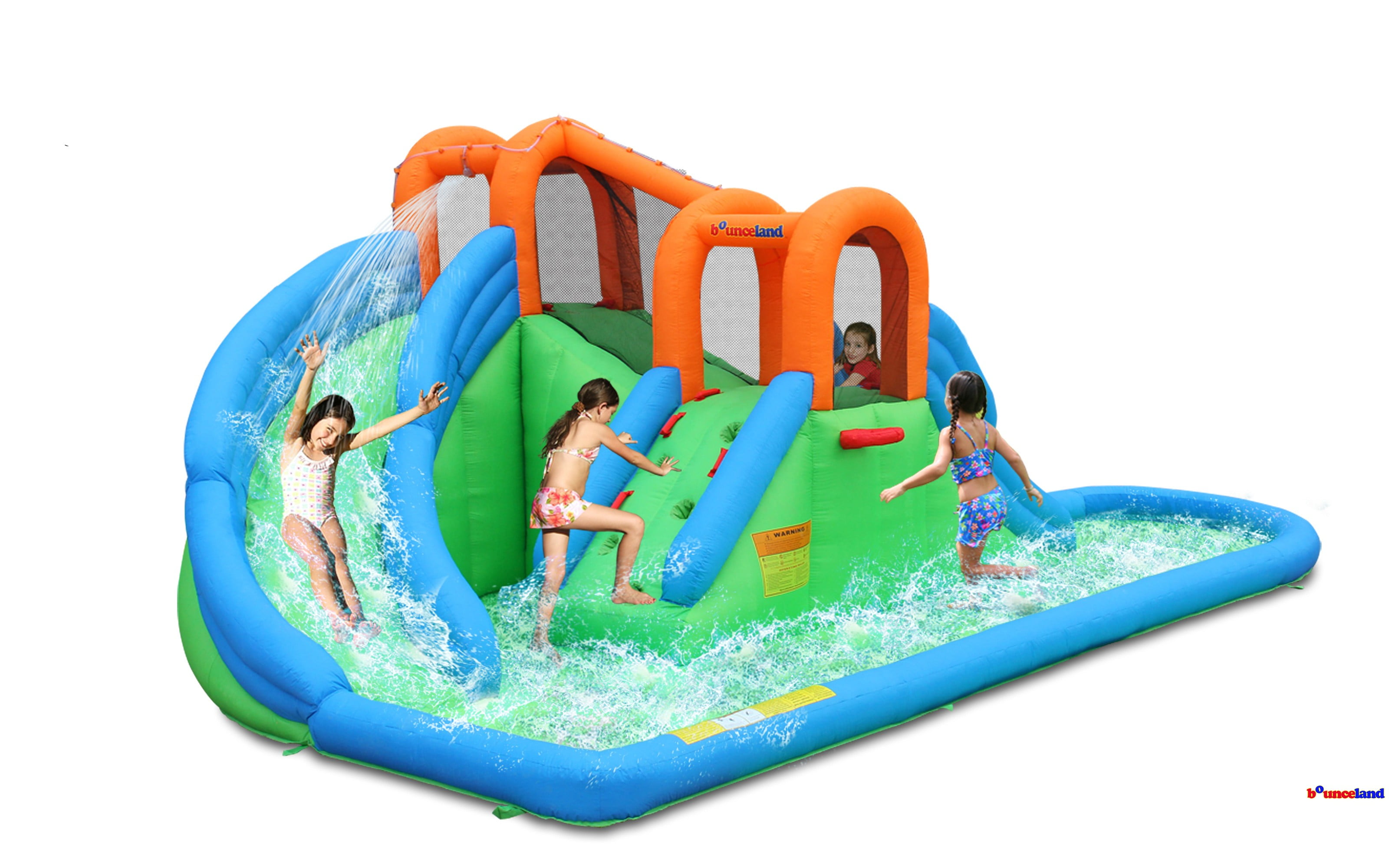 Bounceland New Island Water Park with basketball hoop/pool - Walmart.com