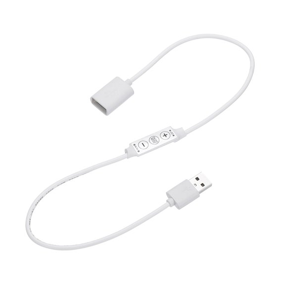 Uxcell LED Strip Dimmer, DC 5V 6A Brightness Controller USB Lamp Switch, Dynamic Mode White