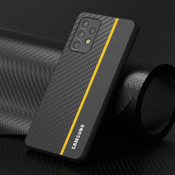 Funda con patrón de fibra de carbono para Samsung Galaxy A52, A52S, A53, 5G, A72, aramida mate, antihuellas, a prueba de golpes, cubierta de teléfono de PC de lujo Fivean unisex