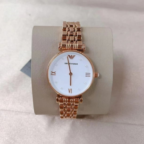 Emporio Armani Gianni T-Bar Quartz White Dial Ladies Watch  display picture 3