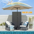 thumbnail image 2 of 6.6ft/7.5ft/9ft/10ft Replacement Umbrella Cover, 6 Ribs 8 Ribs Outdoor Market Table Patio Umbrella Canopy Cover Replacement UV Protective Cloth(Khaki,9FT(6-Ribs)), 2 of 8
